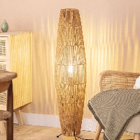 Staande vloerlamp Rotan gevlochten E27 &apos;Varden&apos; 100 cm