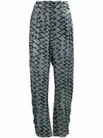 Emporio Armani pantalon à motif zig-zag brodé - Gris Emporio Armani pantalon à motif zig-zag brodé - Gris