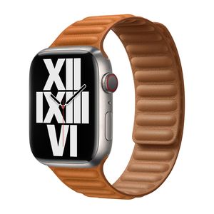 Apple origineel Leather Link Apple Watch M/L 38mm / 40mm / 41mm Golden Brown - ML7K3ZM/A