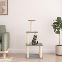 VidaXL Kattenmeubel met sisal krabpalen 111 cm lichtgrijs