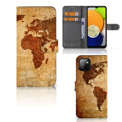 Samsung Galaxy A03 | Flip Cover | Wereldkaart
