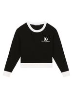 Dolce & Gabbana Kids pull à logo intarsia - Noir