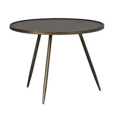 Leen Bakker - Bijzettafel Gianni - 45xØ60 Cm - Metaal - Goudkleurig