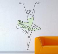 Sticker schets ballerina Sticker schets ballerina