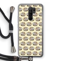 Slapende poes: Xiaomi Redmi 9 Transparant Hoesje met koord