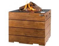 Happy Cocooning: CT Stainless Steel/Teak Lounge Dining Vierkant - zwart - thumbnail