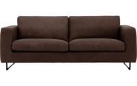 Goossens Excellent Bank Jovani bruin, leer, 3-zits, urban industrieel
