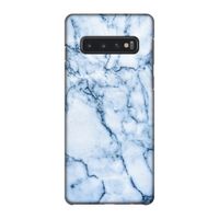 Blauw marmer: Samsung Galaxy S10 4G Volledig Geprint Hoesje