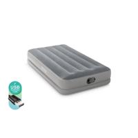 Intex 64112 TWIN DURA-BEAM PRESTIGE AIRBED W/FASTFILL USB PUMP Luchtbed (l x b x h) 1910 x 990 x 300 mm Grijs Intex 64112 TWIN DURA-BEAM PRESTIGE AIRBED W/FASTFILL USB PUMP Luchtbed (l x b x h) 1910 x 990 x 300 mm Grijs