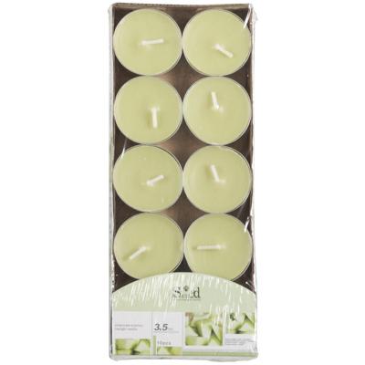 Arti Casa Geurtheelichtjes - 10x stuks - meloen - lichtgroen - was - 3,5 uur