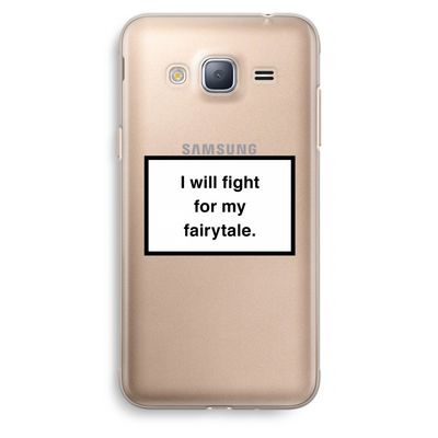 Fight for my fairytale: Samsung Galaxy J3 (2016) Transparant Hoesje
