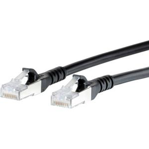 Metz Connect 130845A000-E RJ45 Netwerkkabel, patchkabel CAT 6A S/FTP 10.00 m Zwart Snagless 1 stuk(s)