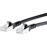 Metz Connect 130845A000-E RJ45 Netwerkkabel, patchkabel CAT 6A S/FTP 10.00 m Zwart Snagless 1 stuk(s) - thumbnail