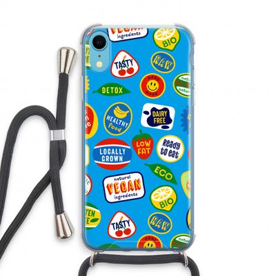 Fruitsticker: iPhone XR Transparant Hoesje met koord
