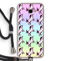 Musketon Unicorn: Samsung Galaxy J4 Plus Transparant Hoesje met koord