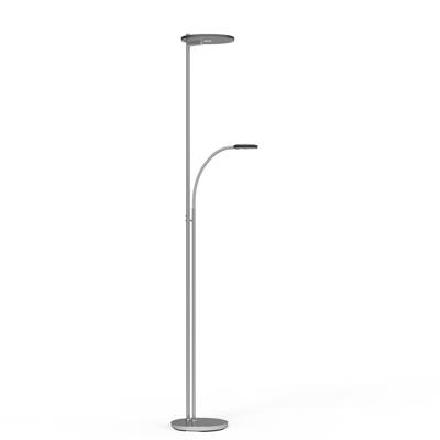Steinhauer Led leeslamp 2-lichtsTuround 40w - 2200-4000K - 187cm RVS smoke glas - 2989ST