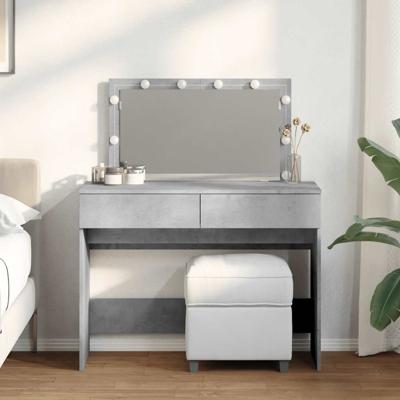 Kaptafel met LED-verlichting 100x40x120 cm betongrijs