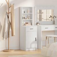 Highboard met lade Wit 40 x 40,5 x 135 cm Bewerkt hout