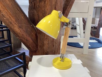 Lifetime bureaulamp hout / metaal geel