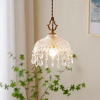 Franse Retro Glazen Hanglamp