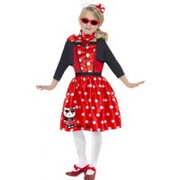 Verkleedkleding Hello Kitty rood 145-158 (10-12 jaar)  - - thumbnail