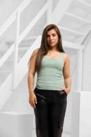 Off The Pitch Ribbed Tank Top Dames Groen - Maat XS - Kleur: Groen | Soccerfanshop