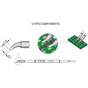 JBC Tools C120004 Desoldeerpunt Gebogen Grootte soldeerpunt 0.7 mm Inhoud: 1 stuk(s)