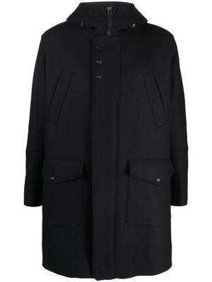 Herno parka nervurée à plaque logo - Marron