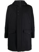 Herno parka nervurée à plaque logo - Marron