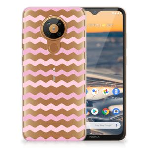 Nokia 5.3 TPU bumper Waves Roze