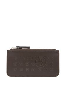 MM6 Maison Margiela porte-cartes à logo Numeric embossé - Marron