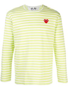 Comme Des Garçons Play t-shirt rayé à logo - Vert