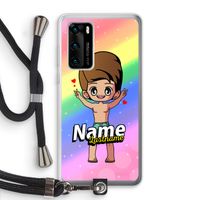 Chibi Maker man: Huawei P40 Transparant Hoesje met koord