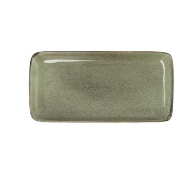 Serveerschaal Bidasoa Ikonic Groen Keramisch 28 x 14 cm (Pack 4x)