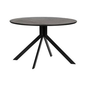 "WOOOD Exclusive Bruno Eettafel - Ø 120 cm - Zwart "