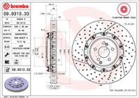 Remschijf BREMBO, Remschijftype: Binnen geventileerd, u.a. fÃ¼r Mercedes-Benz