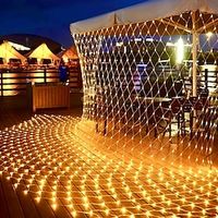 led netto mesh fee lichtslinger 810 64m flexibel gordijn vakantie verlichting voor feest tuin tuin kleurrijke decoratie verlichting 96/200/672/2600 leds Lightinthebox