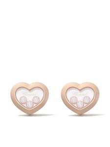 Chopard puces d'oreille Happy Diamonds en or rose 18ct