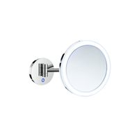 Vergrotingsspiegel Smedbo Outline Draaibaar met LED PmmA Dual Light Warm-Koel Hardwiring Chroom Smedbo