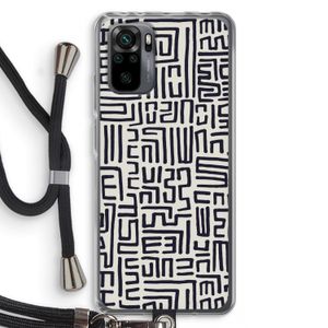 Moroccan Print: Xiaomi Redmi Note 10 Pro Transparant Hoesje met koord
