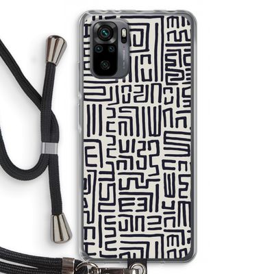 Moroccan Print: Xiaomi Redmi Note 10 Pro Transparant Hoesje met koord