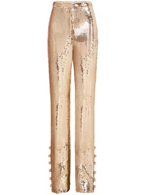 Rabanne pantalon évasé à sequins - Or