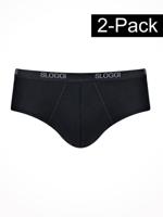 Sloggi - Basic Midi 2-Pack - zwart, Maat:2XL