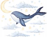 Muursticker - Walvis in de lucht - thumbnail