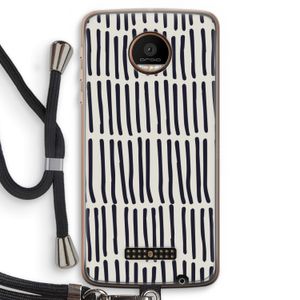 Moroccan stripes: Motorola Moto Z Force Transparant Hoesje met koord