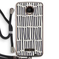 Moroccan stripes: Motorola Moto Z Force Transparant Hoesje met koord