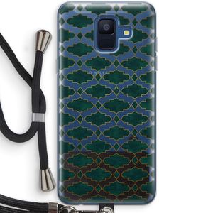 Moroccan tiles: Samsung Galaxy A6 (2018) Transparant Hoesje met koord