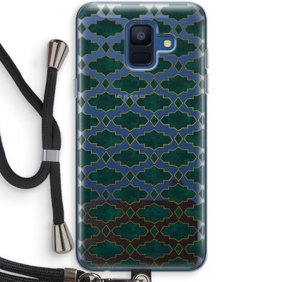 Moroccan tiles: Samsung Galaxy A6 (2018) Transparant Hoesje met koord