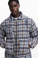 Geruite jas met zakken - BLACK - S