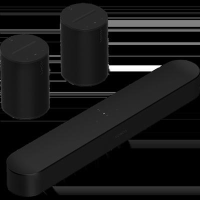 SONOS Sonos Surroundset met Beam (Gen2) + 2x Era 100 - Zwart